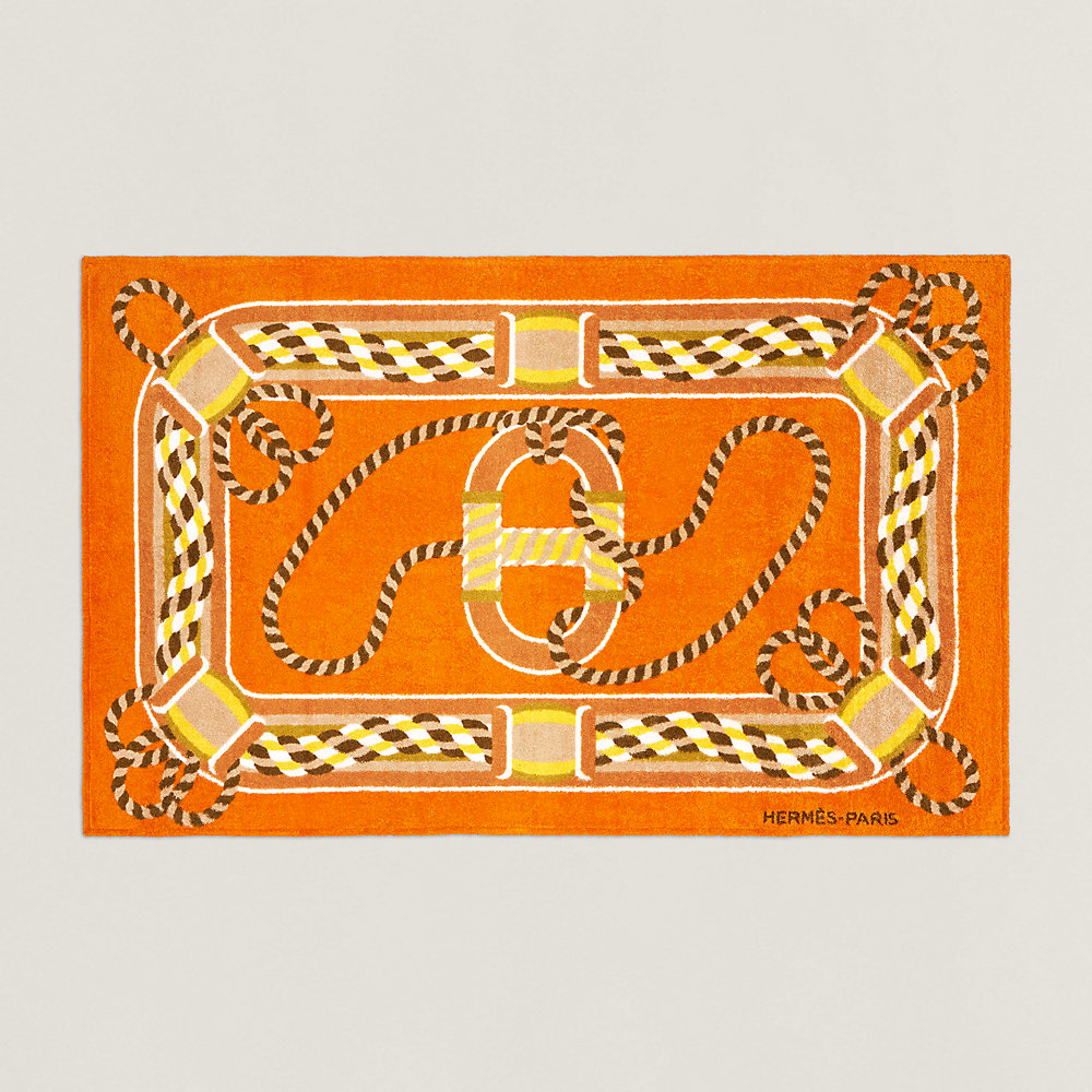 HERMES∽Tapis de plage Canoe H∽ビーチマット カノエH パリ☆ Toalha de praia Canoë H | Hermès Brasil